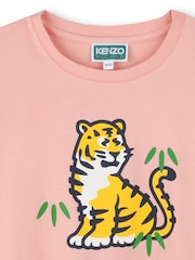 KENZO KIDS Pink Tiger Graphic Logo Short Sleeve T-Shirt - Image 3 of 3