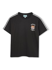 Kenzo Kids Blue Embroidered Chest Logo Short Sleeve T-Shirt - صورة 1 من 3