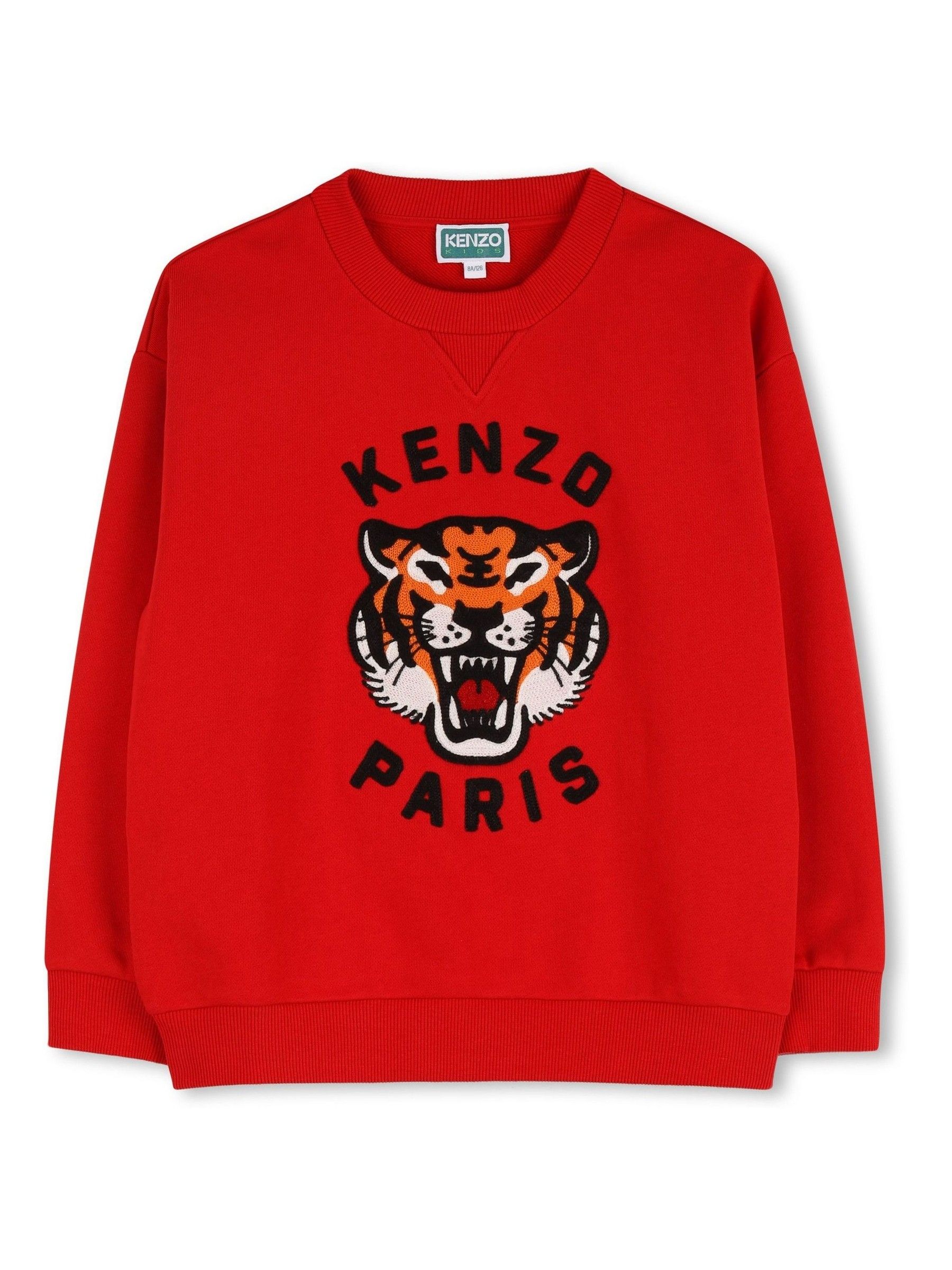 Buy KENZO KIDS Embroidered Tiger Graphic Logo Textured Sweatshirt