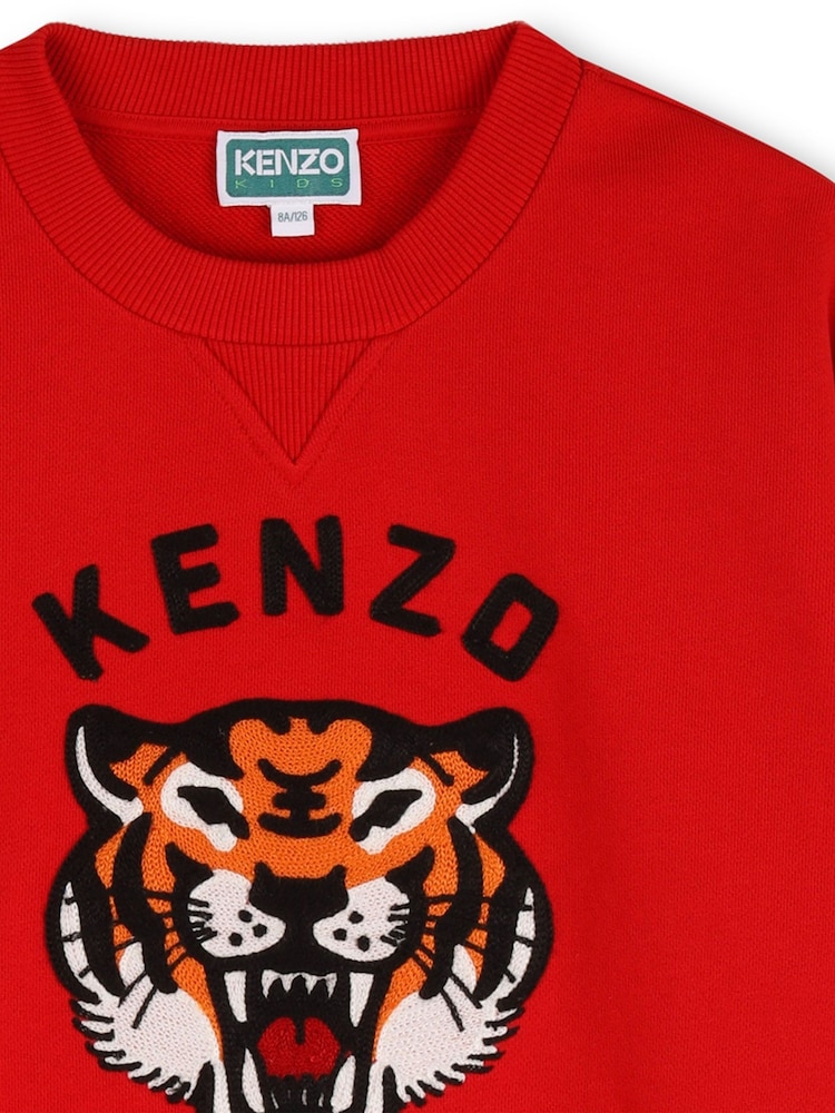 KENZO KIDS Embroidered Tiger Graphic Logo Textured Sweatshirt - Image 3 of 3