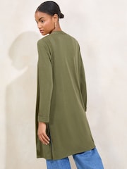 Verde cáqui - Cardigan Lipsy Longline - Imagem 4 de 4