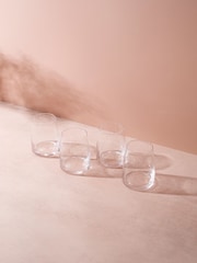 Mikasa Set of 4 Clear Palermo Crystal Stemless Wine Glass - Image 1 of 6