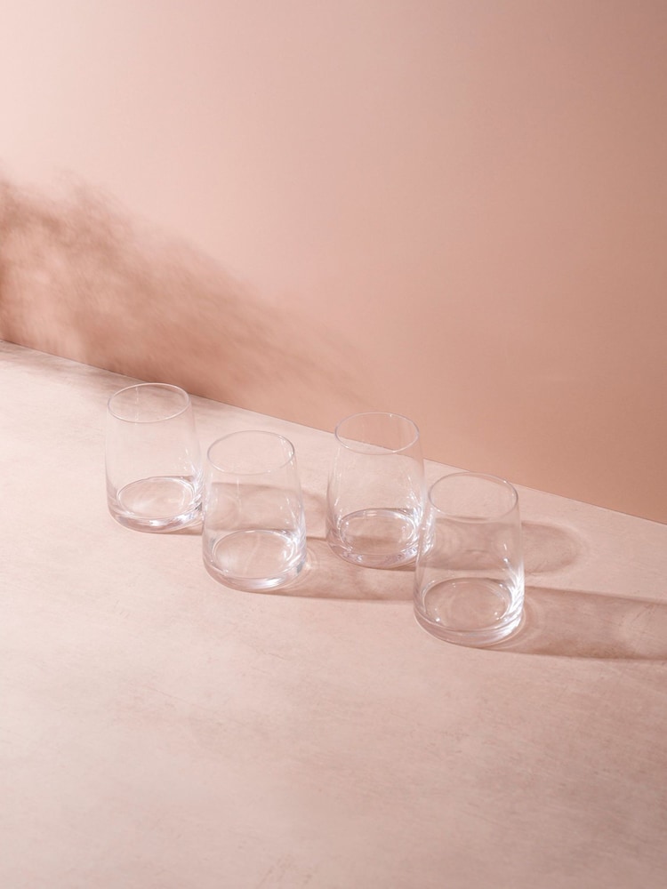 Mikasa Set of 4 Clear Palermo Crystal Stemless Wine Glass - Image 1 of 6