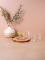 Mikasa Set of 4 Clear Palermo Crystal Stemless Wine Glass - Image 2 of 6