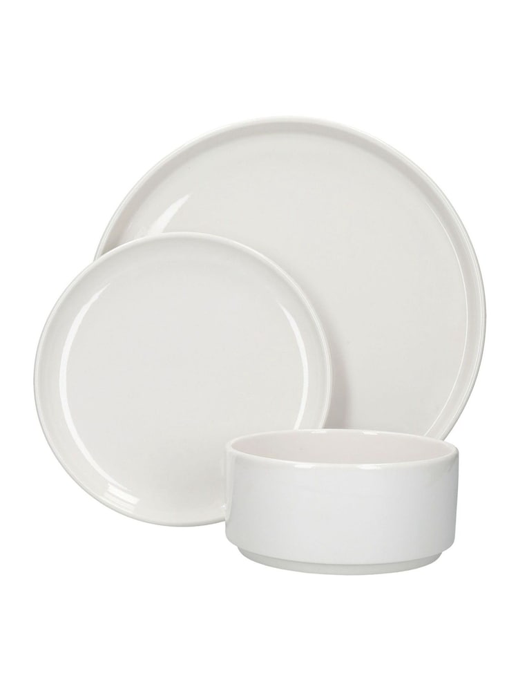 Mikasa Set of 12 White Camberlie Porcelain Dinner Gift Boxed - Image 6 of 6 Mikasa Set of 12 White Camberlie Porcelain Dinner Gift Boxed - Image 6 of 6