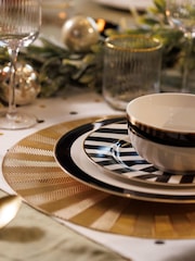 Mikasa 12 Piece White Luxe Deco China Dinnerware Set - Image 1 of 6