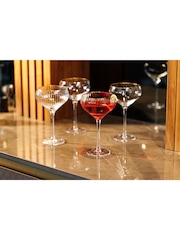 Mikasa Set of 4 Gold Sorrento Crystal Coupe Champagne Glasses - Image 2 of 6