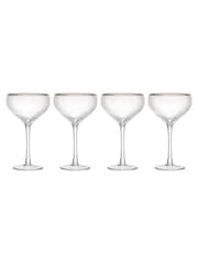 Mikasa Set of 4 Gold Sorrento Crystal Coupe Champagne Glasses - Image 3 of 6