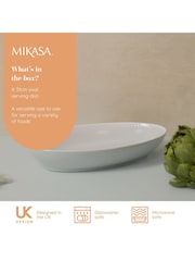 Mikasa White Large Cranborne Oval Ceramic Serving Dish - Image 5 of 5