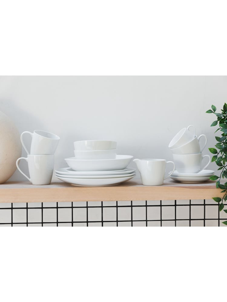 Mikasa Set of 4 White Chalk Porcelain Mugs - Image 2 of 6
