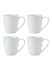 Mikasa Set of 4 White Chalk Porcelain Mugs - Image 3 of 6