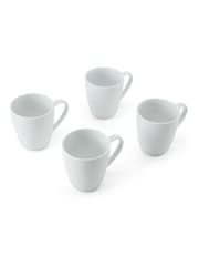 Mikasa Set of 4 White Chalk Porcelain Mugs - Image 4 of 6