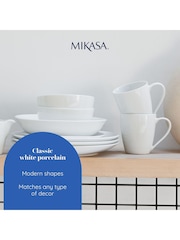 Mikasa Set of 4 White Chalk Porcelain Mugs - Image 6 of 6