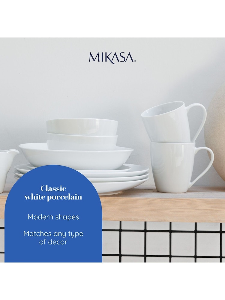 Mikasa Set of 4 White Chalk Porcelain Mugs - Image 6 of 6
