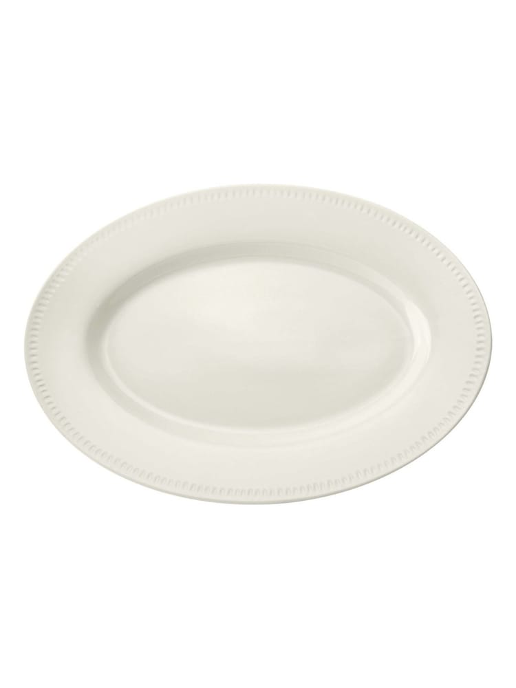Mikasa White Large Cranborne Oval Ceramic Serving Platter - Image 2 of 6