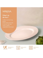 Mikasa White Large Cranborne Oval Ceramic Serving Platter - Image 4 of 6