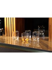 Mikasa Set of 4 Gold Sorrento Ridged Crystal Tumbler Glasses - Image 1 of 5