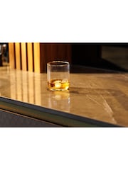 Mikasa Set of 4 Gold Sorrento Ridged Crystal Tumbler Glasses - Image 2 of 5