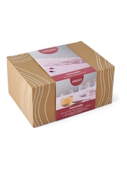 Mikasa Set of 4 Gold Sorrento Ridged Crystal Tumbler Glasses - Image 6 of 6