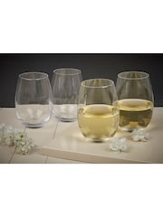 Mikasa Set of 4 Clear Julie Crystal Stemless Wine Glasses - Image 3 of 4