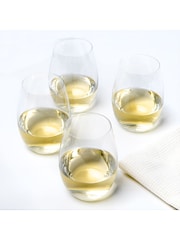 Mikasa Set of 4 Clear Julie Crystal Stemless Wine Glasses - Image 4 of 4