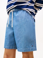 Tommy Hilfiger Blue Chambray Shorts - Image 4 of 5