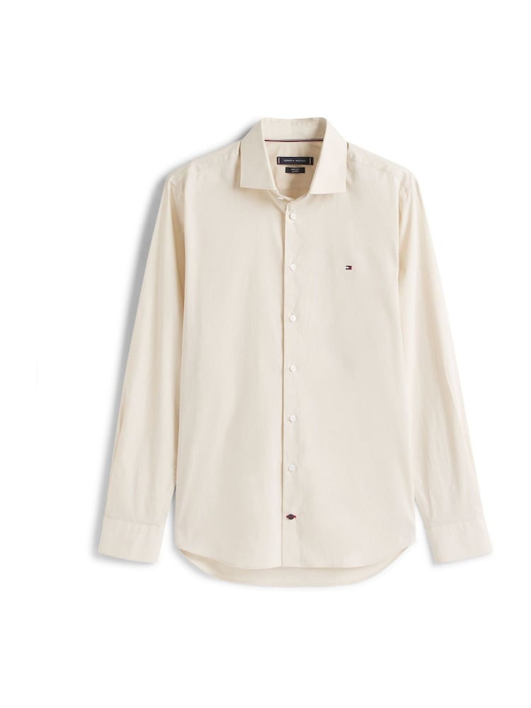 Tommy Hilfiger Natural Flex Slim Fit Poplin Shirt - Image 5 of 5