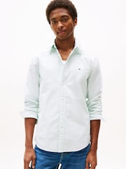 Tommy Hilfiger Green Regular Fit Stripe Oxford Shirt - Image 1 of 1