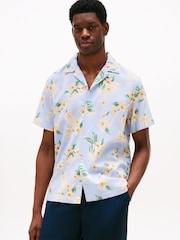 Tommy Hilfiger Blue Lightweight Floral Print Shirt - Image 1 of 5