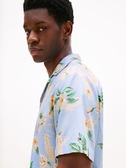 Tommy Hilfiger Blue Lightweight Floral Print Shirt - Image 4 of 5