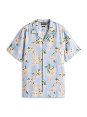 Tommy Hilfiger Blue Lightweight Floral Print Shirt - Image 5 of 5