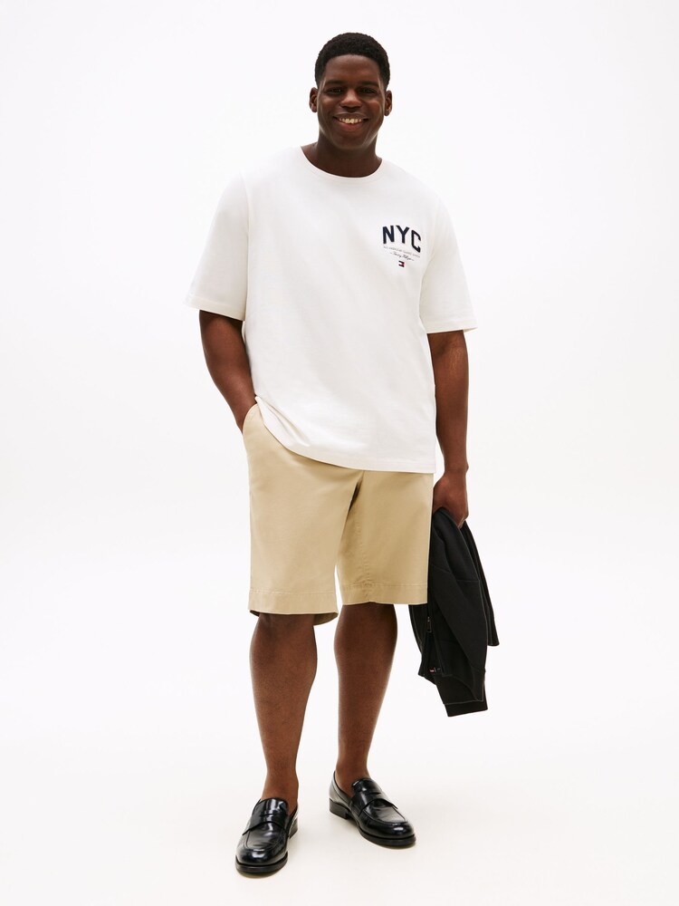 Tommy Hilfiger Cream Plus Regular Fit Short Sleeve T-Shirt - Image 3 of 3 Tommy Hilfiger Cream Plus Regular Fit Short Sleeve T-Shirt - Image 3 of 3