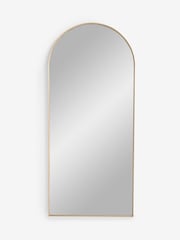 Oak Effect Extra Large Metal Arch Full Length Leaner Mirror - Image 4 of 5