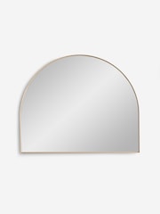 Oak Effect Wide Arch Over Mantle Wall Mirror - Image 3 of 4