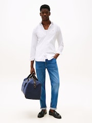 Tommy Hilfiger White Slim Flex Stretch Cotton Poplin Shirt - Image 3 of 5