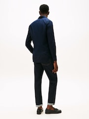 Tommy Hilfiger Blue Navy Slim Flex Stretch Cotton Poplin Shirt - Image 2 of 5