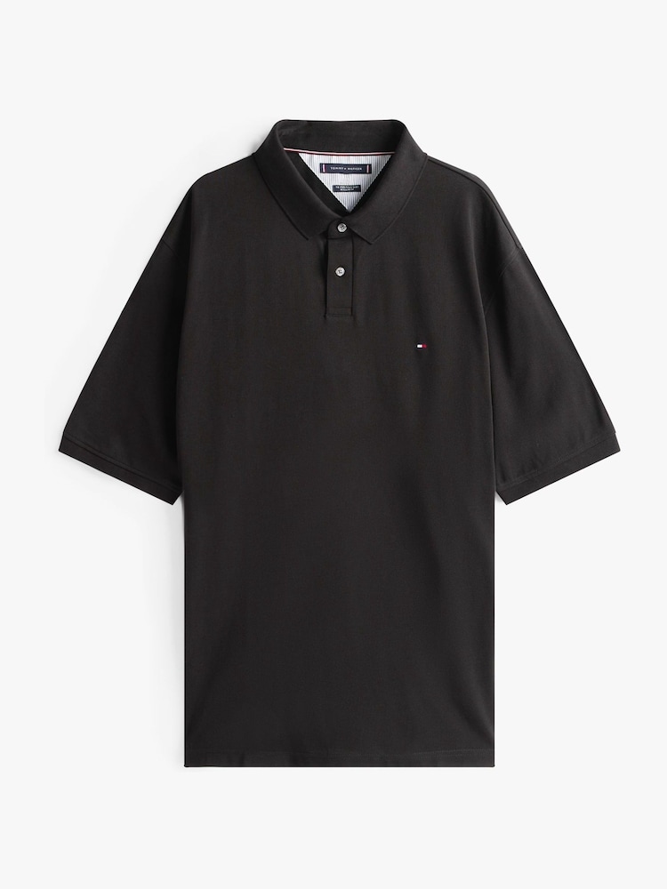 Tommy Hilfiger Black Regular Fit Plus 1985 Polo Shirt - Image 5 of 5