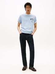 Tommy Hilfiger Blue Athleisure Logo Embroidery T-Shirt - Image 3 of 5