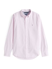 Tommy Hilfiger Pink Regular Fit Stripe Oxford Shirt - Image 4 of 4