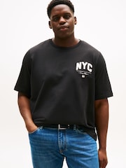 Tommy Hilfiger Black Plus Regular Fit Short Sleeve T-Shirt - Image 1 of 4