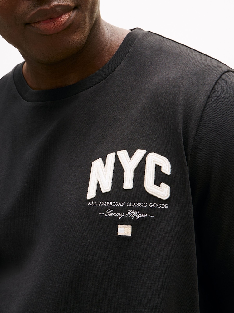 Tommy Hilfiger Black Plus Regular Fit Short Sleeve T-Shirt - Image 4 of 4 Tommy Hilfiger Black Plus Regular Fit Short Sleeve T-Shirt - Image 4 of 4