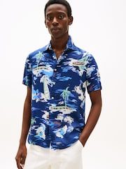 Tommy Hilfiger Linen Print Shirt - Imagem 1 de 5