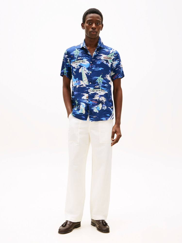 Tommy Hilfiger Linen Print Shirt - Imagem 2 de 5
