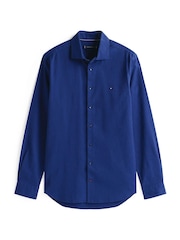 Tommy Hilfiger Blue Slim Dobby Shirt - Image 5 of 5