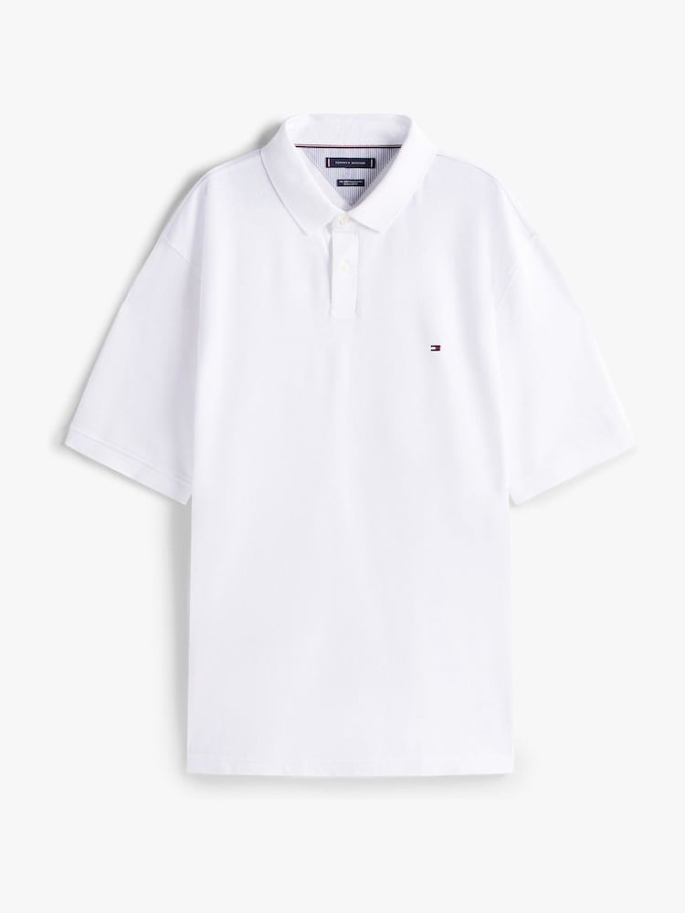 Tommy Hilfiger White Ecru Regular Fit Plus 1985 Polo Shirt - Image 5 of 5