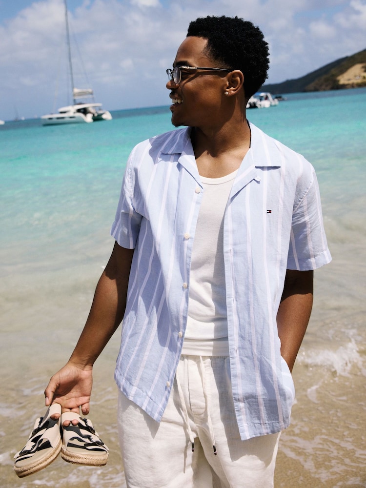 Tommy Hilfiger Blue Stripe Shirt - Image 1 of 7 Tommy Hilfiger Blue Stripe Shirt - Image 1 of 7