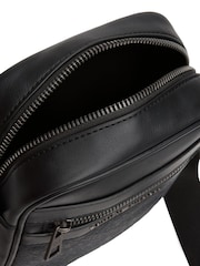 Tommy Hilfiger Black Monogram Cross-Body Reporter Bag - Image 3 of 4