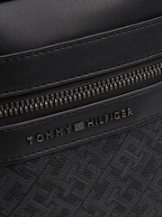 Tommy Hilfiger Black Monogram Cross-Body Reporter Bag - Image 4 of 4