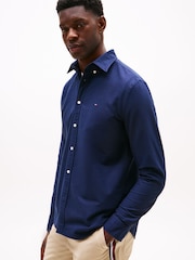 Tommy Hilfiger Blue Regular Fit Oxford Shirt - Image 4 of 5