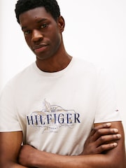 Tommy Hilfiger Sand Regular Fit Short Sleeve T-Shirt - Image 4 of 5